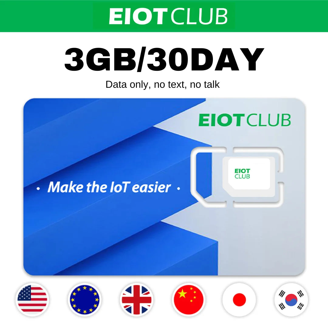 EIOTCLUB -3GB 30DAY, Europa/EUA/China/Japão/Corea do Sul, Cobertura pré-paga no cartão SIM da Europa em mais de 40 países, 5G/4G LTE, apenas dados