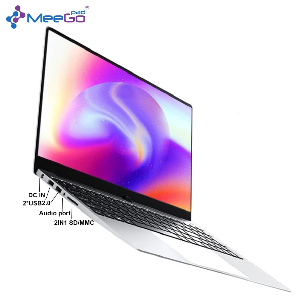 MeeGoPad N156I 15.6 Inch Notebook Narrow Bezel Kabylake Core I3/I5/I7 10510U Basic Antislip Laptop Stand Intel Graphics Card
